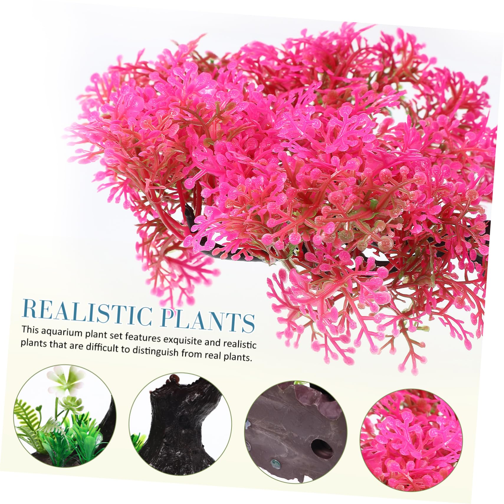 Toyvian 30 Pièces Aquatique en Plastique Pin Décorations D'Aquarium Betta Décor D'Aquarium Fausses Plantes pour Aquarium Plantes Décor