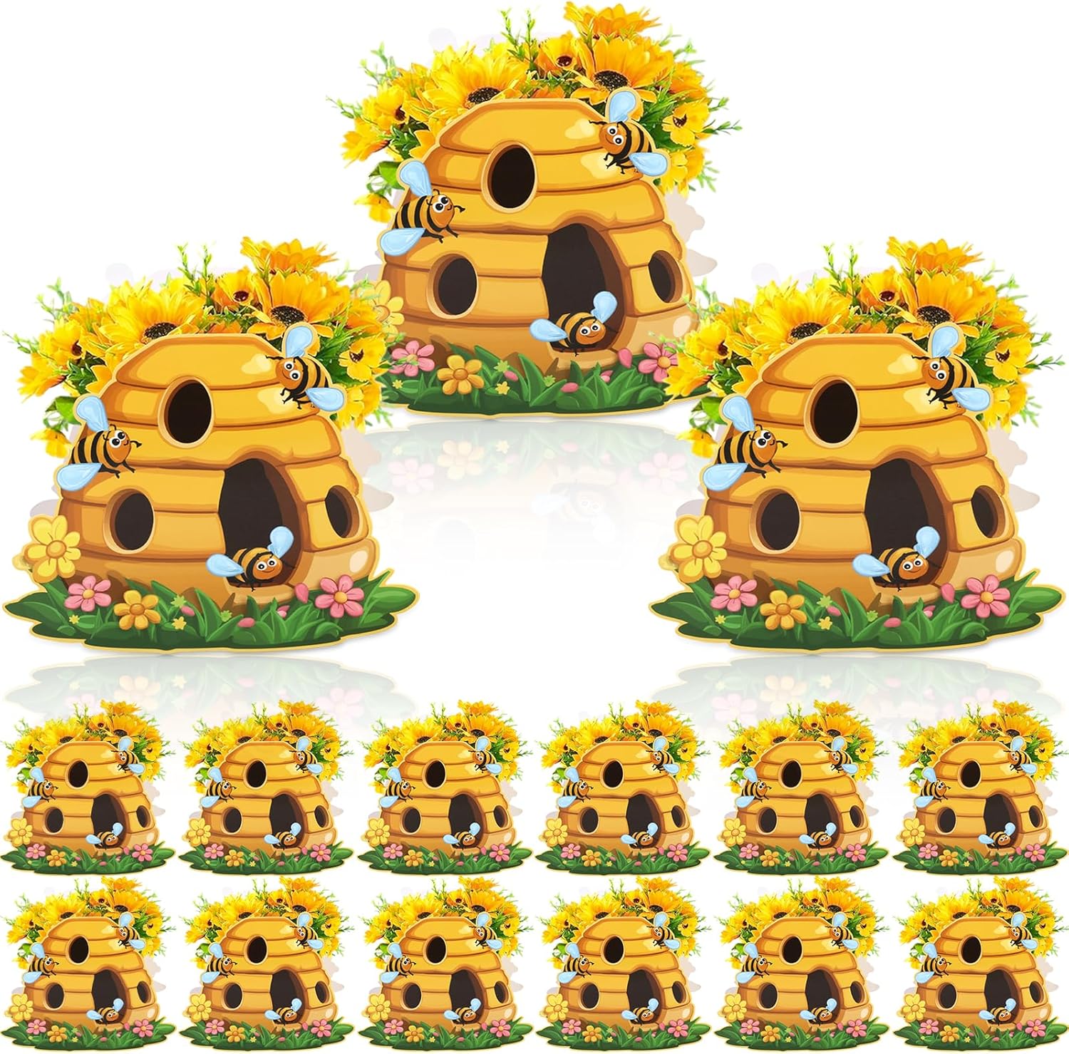 Kreatwow Bee Party Favors 12pcs Bee Flower Boxes Centerpieces Floral Bee Party Supply Bee Party Box Honey Bee Party Favor Honey Bee Table Decor Bee Day Themed Decorations For Bee Baby Shower Birthday