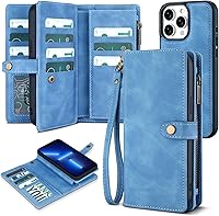 Vista 36 de TwoHead Funda tipo cartera para iPhone 12 Pro Max con tarjetero, funda magnética desmontable para teléfono 12 Pro Max, piel sintética, a prueba