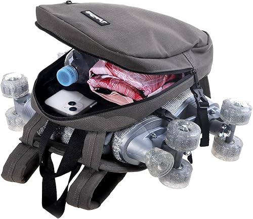 Miniatura 5 de JajaHoho Bolsas para patines de ruedas para mujeres y hombres, mochila multifuncional deportiva para patines de ruedas, patines de hielo, patines en