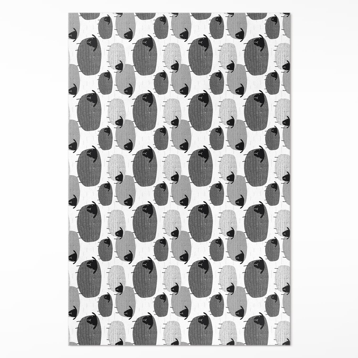 Tapis en vinyle 150x225 cm Floorart Design mouton peint pour décoration intérieure de maison