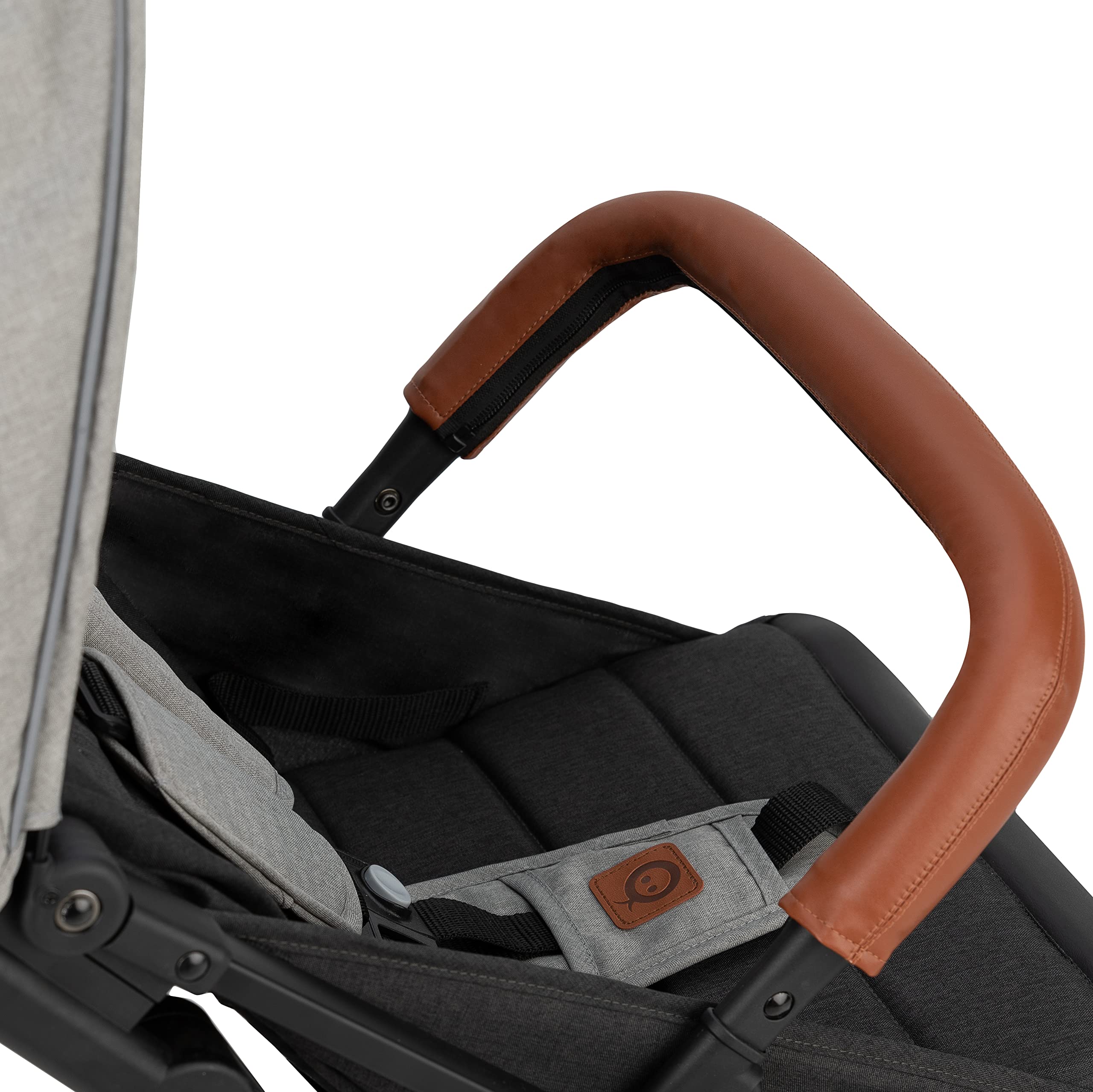 MoMi ESTELLE Silla de Paseo Ligera y Plegable, Carrito de Bebé Compacto con Respaldo Reclinable, Arnés Ajustable de 5 Puntos, Capota Protectora, Gran Cesta de Almacenaje, desde 6 Meses hasta 15 kg