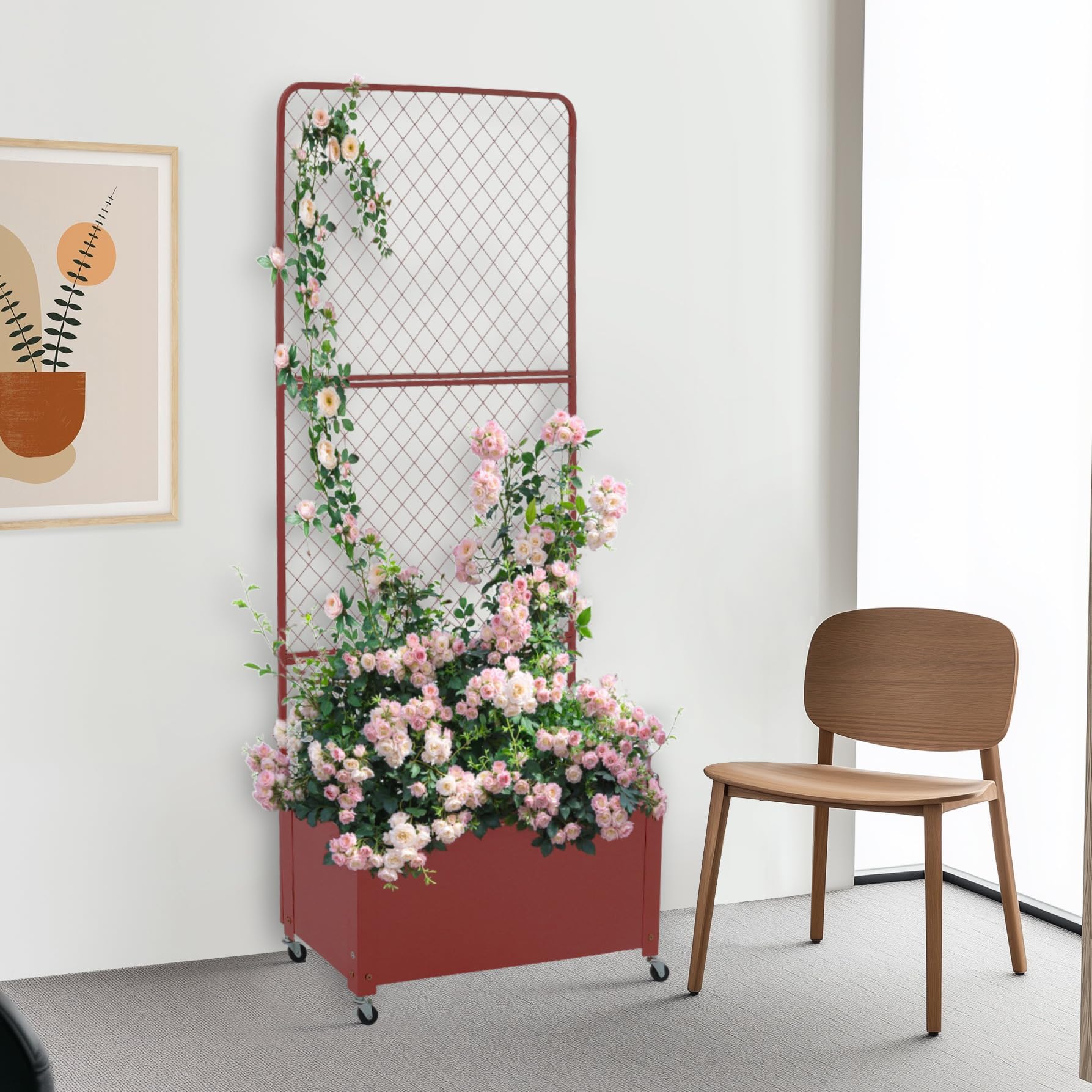 Amazon | プランターフェンス 転倒防止 目隠し プランター付きフェンス