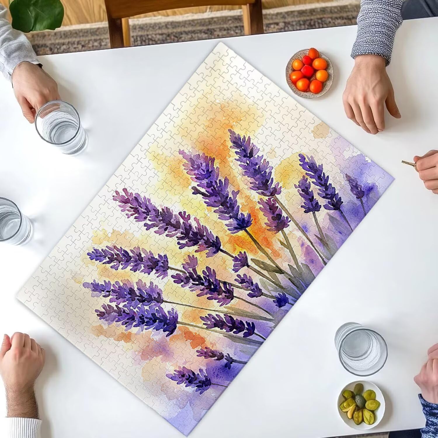 1500 Pezzi di Puzzle, Lavanda1500 Pezzi di Puzzle per Adulti, Regalo di Anniversario, Regalo di Natale, Decorazione Della Casa, Prevenzione Della Degenerazione Cerebrale Negli Anziani v-925