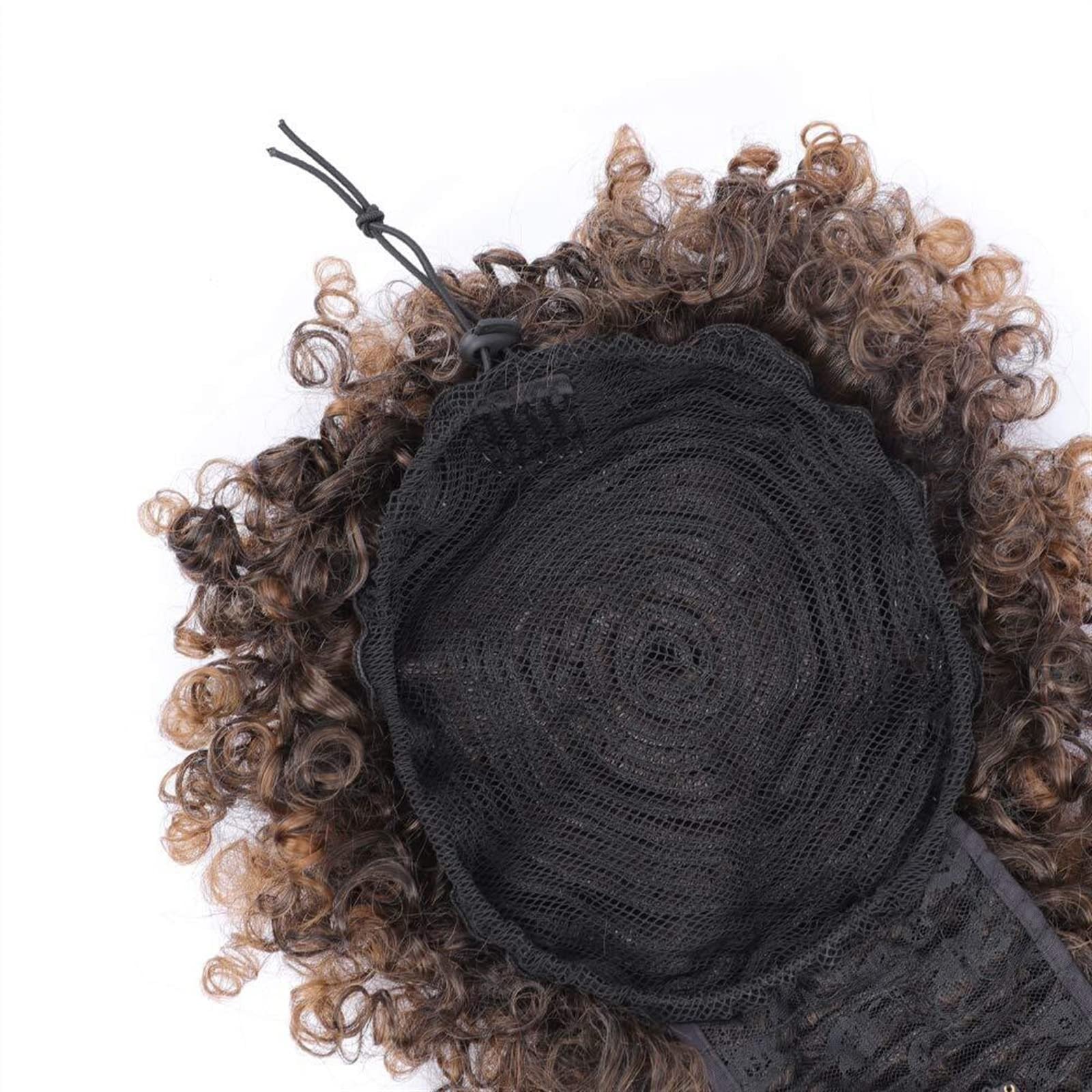 Frauen Haar Chignon Drawstring Drawstring for Hohe Blase Haar mit Pony Stück Haar Für Unordentliche Dutts (Color : Q35 1BT613)