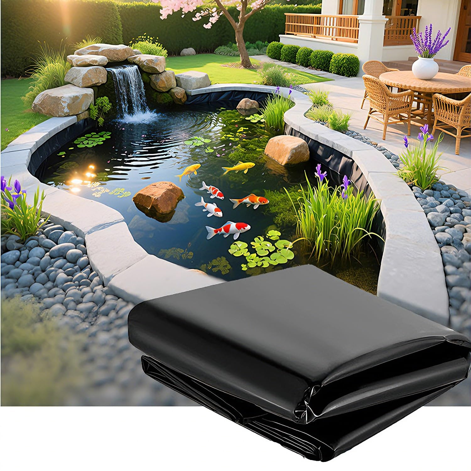 Revêtement de bassin de haute qualité 10m durable et flexible pour fontaine et grand étang