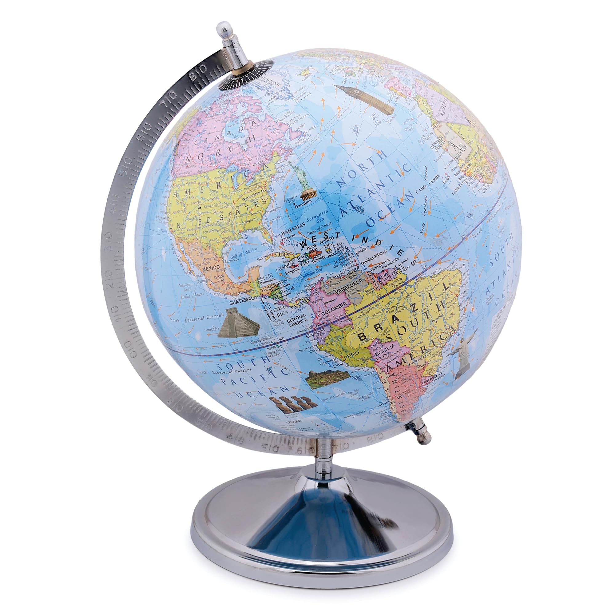 GLOBE DADDY Educational World Globe 10 Inch with Metal Stand/Magnifying Glass for Kids Learning,Globe for Office Table,Globe for students, Boys & Girls Birtyhday Gift (B0CLYZ6Z81) Amazon Price History, Amazon Price Tracker