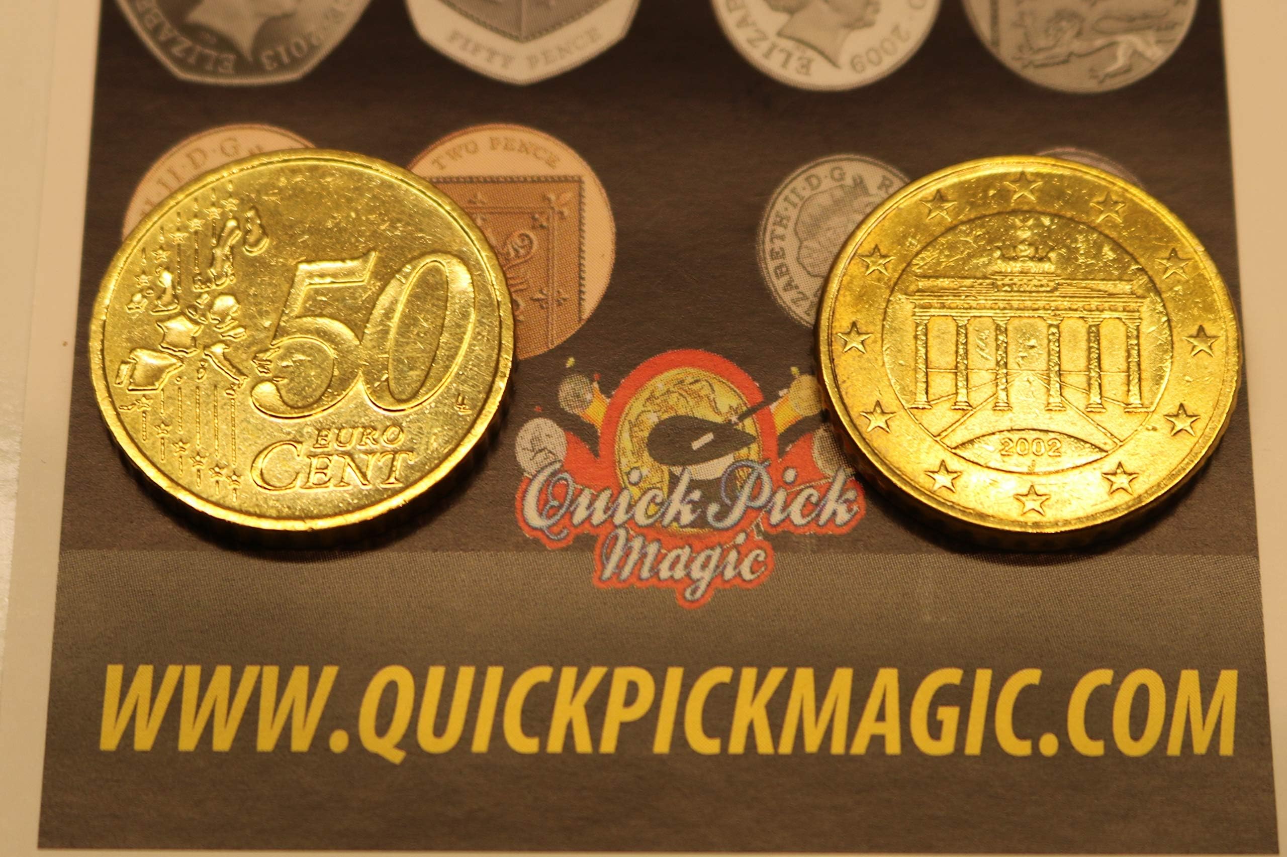 PAIR OF REAL DOUBLE SIDED 50 CENT EURO [1 Two Headed and 1 Two Tailed EURO Coin]