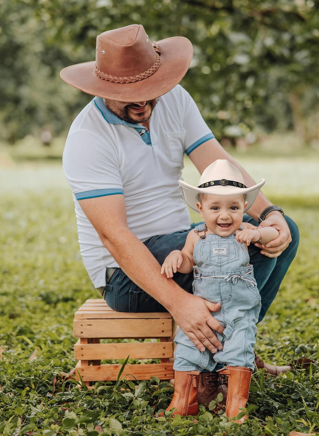 Jastore Baby Boys Girls Cowboy Hat Baby Cowgirl Hats Infant Toddler Hats Western Hats for Kids - Image 5