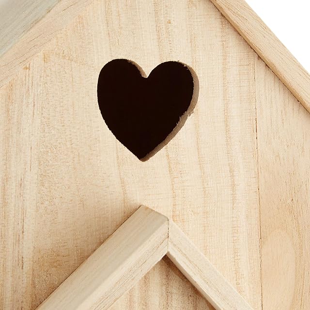 Foto 3 de 3 de Rayher 6178300 Saint Tropez - Caja de Madera para pájaros pequeños (22 x 19 x 39 cm), diseño de pájaros