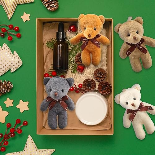 Miniatura 7 de 36 paquetes de 4.7 pulgadas Mini oso de peluche de juguete de peluche para llavero, manualidades, accesorios de bricolaje, regalos de cumpleaños,