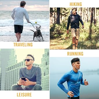 baleaf Men's UPF 50+ Sun Protection Shirts Long Sleeve Rash Guard