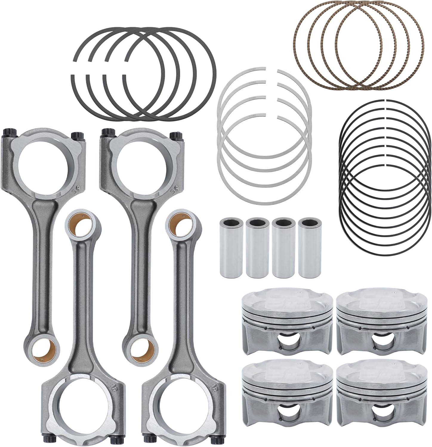 Connecting Rod and Piston and Ring Set Replacement for Kia Forte 2011-2016 Replacement for Elantra 1.8L 2012-2016 235102E101
