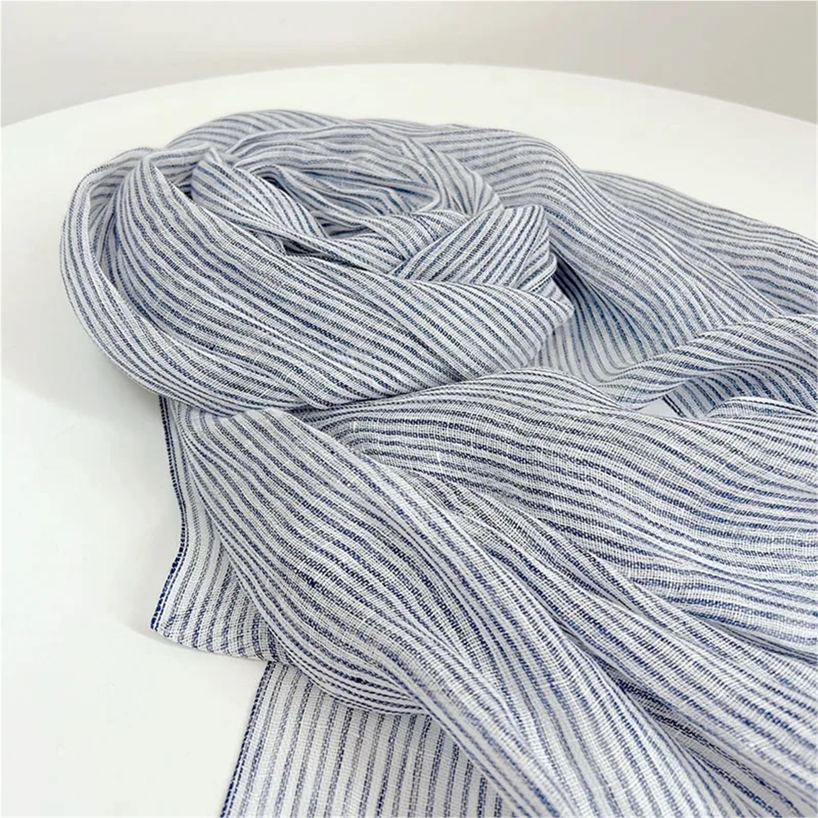 Primaverile Grande Leggera Sciarpe primavera/estate da donna in lino gessato artistico facile abbinare