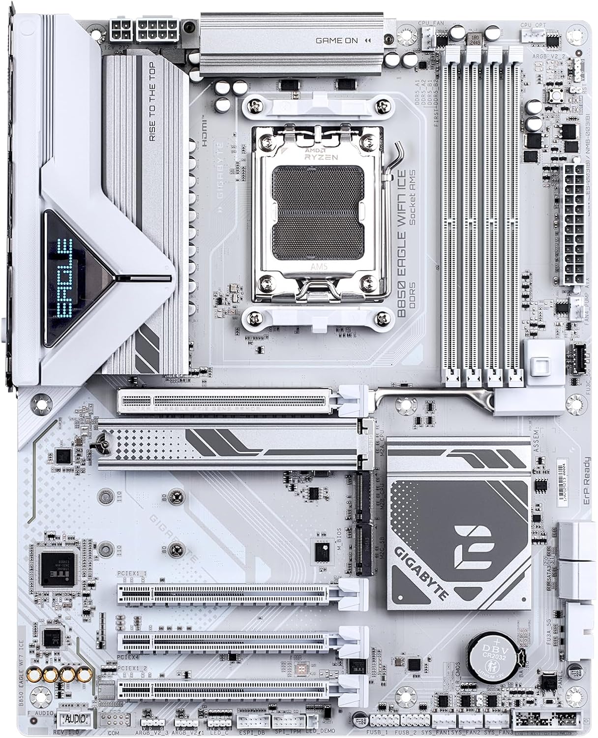 81tVOwkUoqL._AC_SL1500_ GIGABYTE B850 Eagle WIFI7 ICE AMD AM5 LGA 1718 Motherboard, ATX, DDR5, 3X M.2, PCIe 5.0, USB-C, WIFI7, 2.5GbE LAN, EZ-Latch