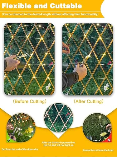 Miniatura 21 de Paquete de 2 series de 60 luces LED, con forma de bellota, funcionan con pilas, 20 pies, control remoto, impermeables, 8 modos, decoración de otoño