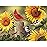 Bits and Pieces - 200 Piece Jigsaw Puzzle for Adults - Sunflower & Songbirds - Cardinals Jigsaw Puzzle by William Vanderdasson, Completed Puzzle Size: 15 x 19