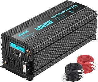 GIANDEL Power Inverter Pure Sine Wave 4000W DC 12V to AC 110V 120V with LCD Display with 3 Years Warranty