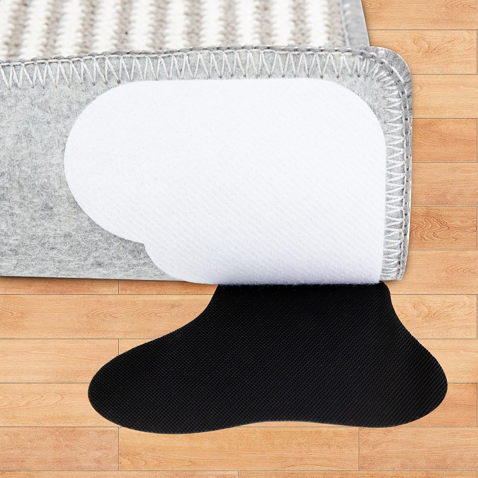 JIOL Gripper for rug, 8 Pairs Non Slip Rug Tape Grip Carpet Corner