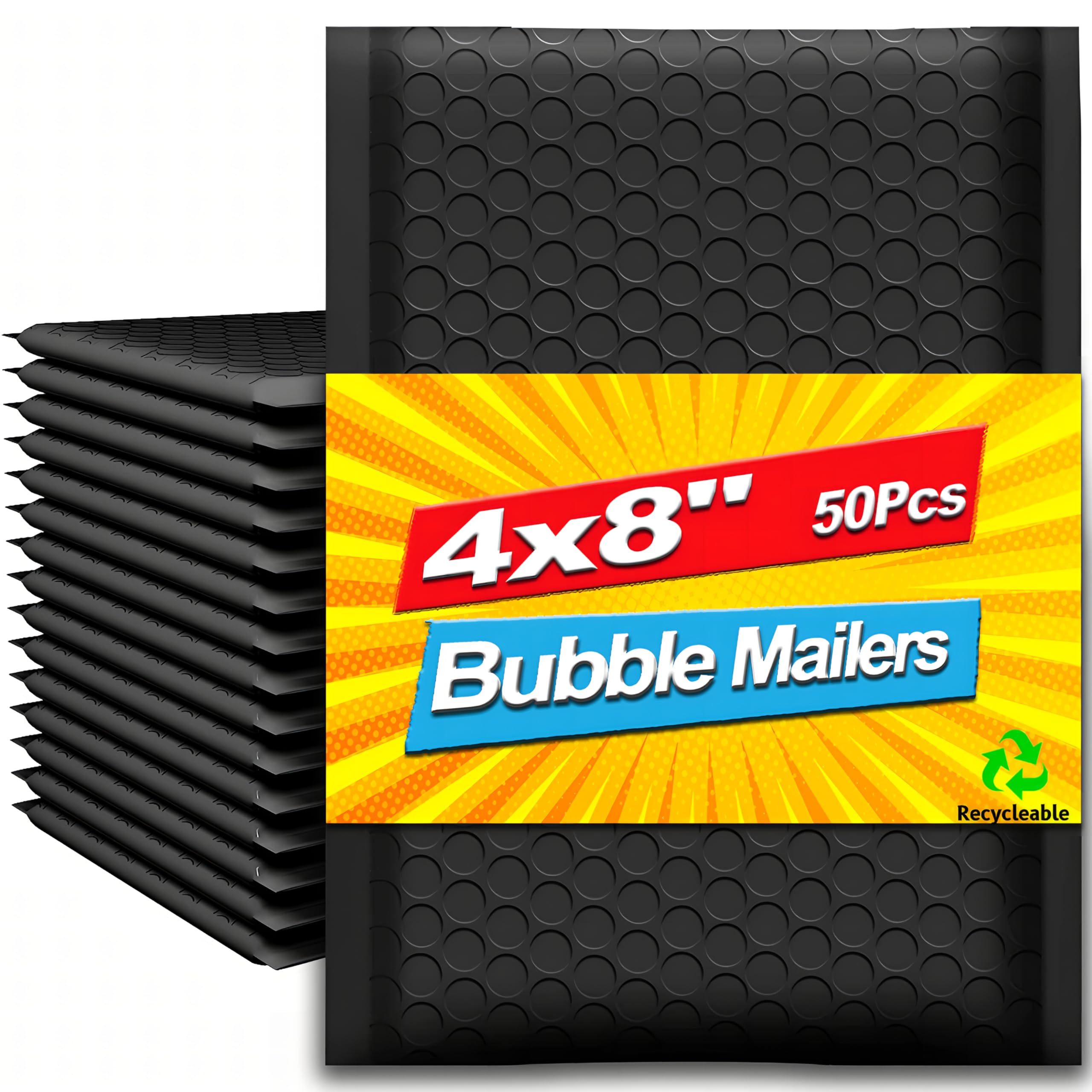 Sobres de burbujas de 4 x 8 pulgadas, 6 x 10 pulgadas, 8.5 x 12 pulgadas, paquete de 50 unidades, 100, 200, 500 unidades, sobres acolchados impermeables y a prueba de desgarros, sobres de burbujas