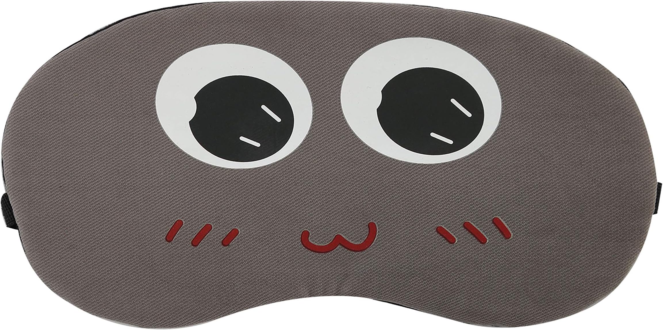 Visual Echoes Cotton Sleep Eye Mask, No Pressure Blindfold With Cooling Gel Insert, For Deep Rest, Contoured Shape And Stretchable Head Strap, Quirky Eyes & Dark Grey Color