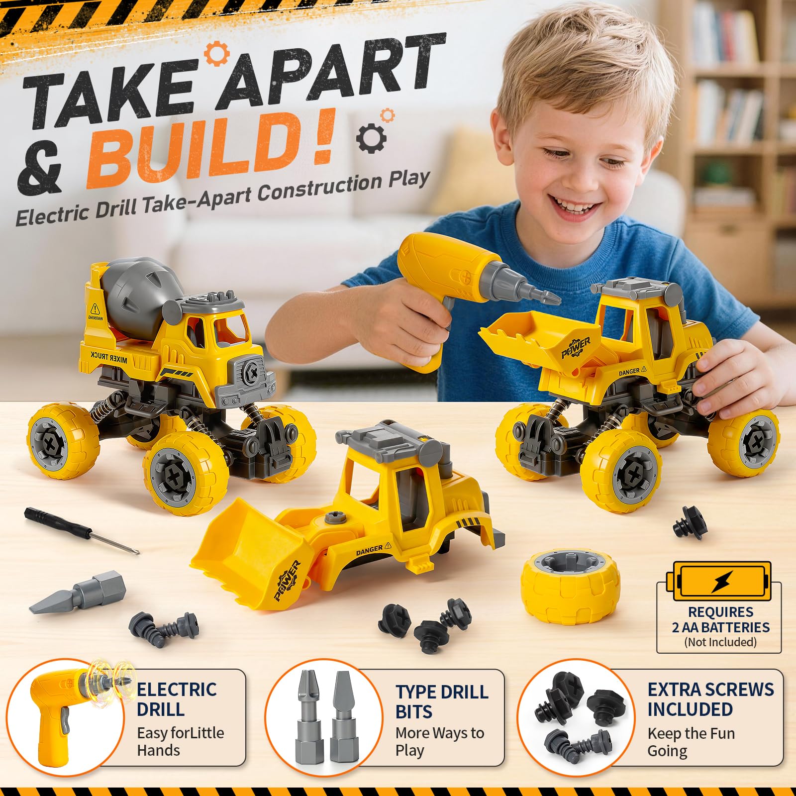 Ellinjan take Apart Construction Cars