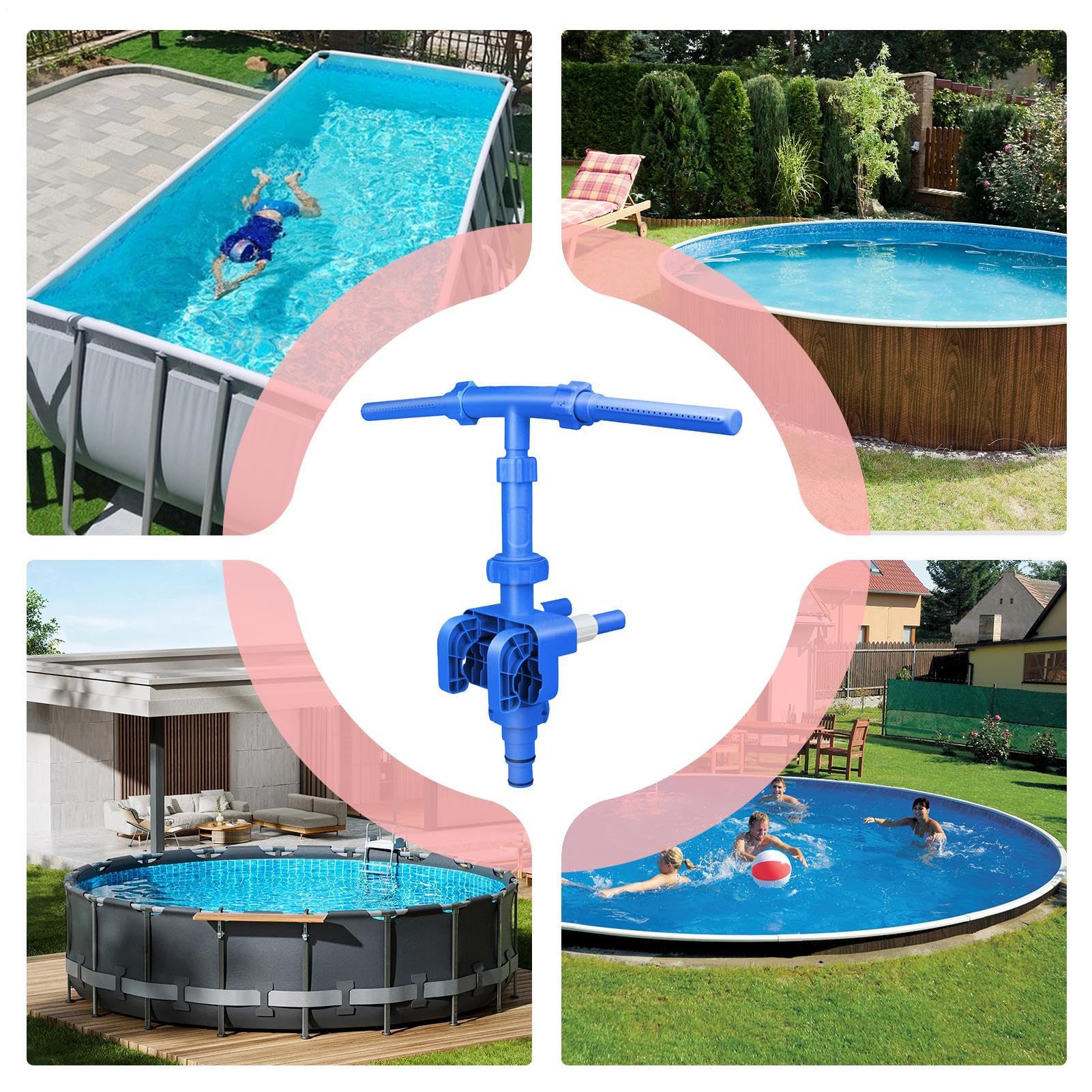 Cascada para Piscina | Pulverizador de agua refrescante | Aspersor de efecto cascada refrescante para piscina | para jardín, patio, parque y césped