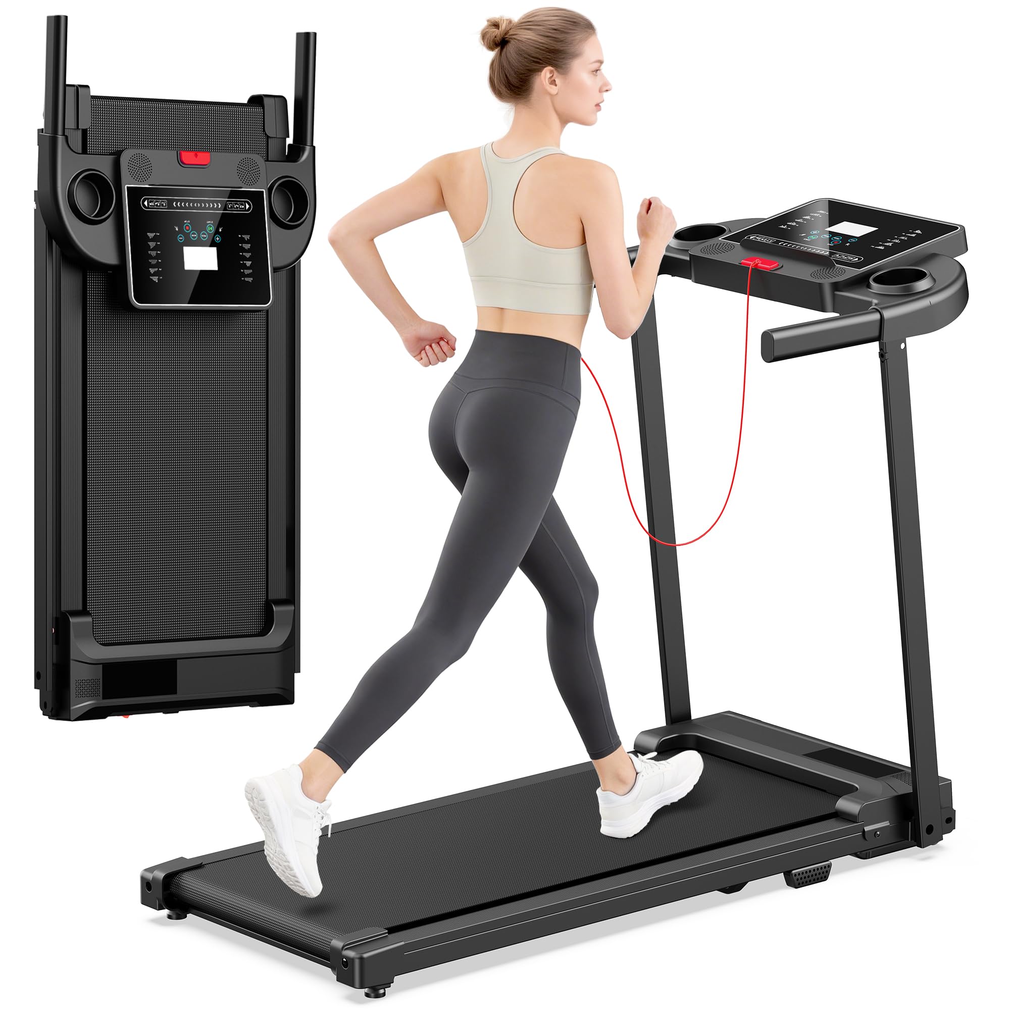 Photo 1 of Pcrignbm Foldable Treadmill with Handle Bar