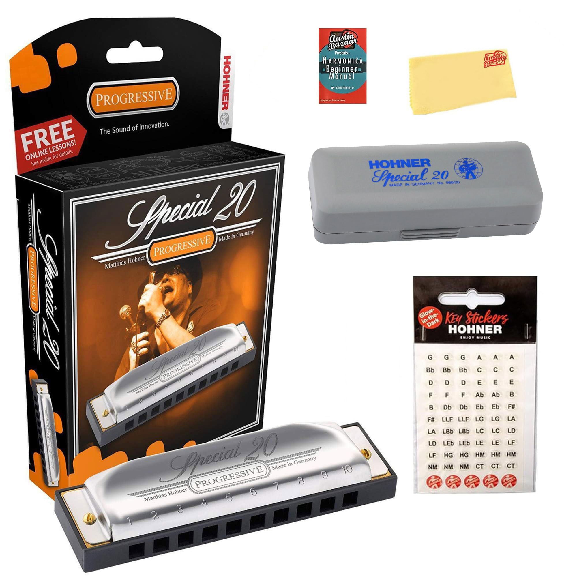 Amazon.com: Hohner 560 Special 20 Harmonica - Key of A Bundle with