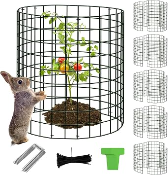 15Pcs Plant Protector from Animals 5 Pack Metal Mesh Plant Cages to Keep Animals Out - Garden Protection Bunny Barricades from Chicken Squirrels Rabbits for Flowers Vegetables