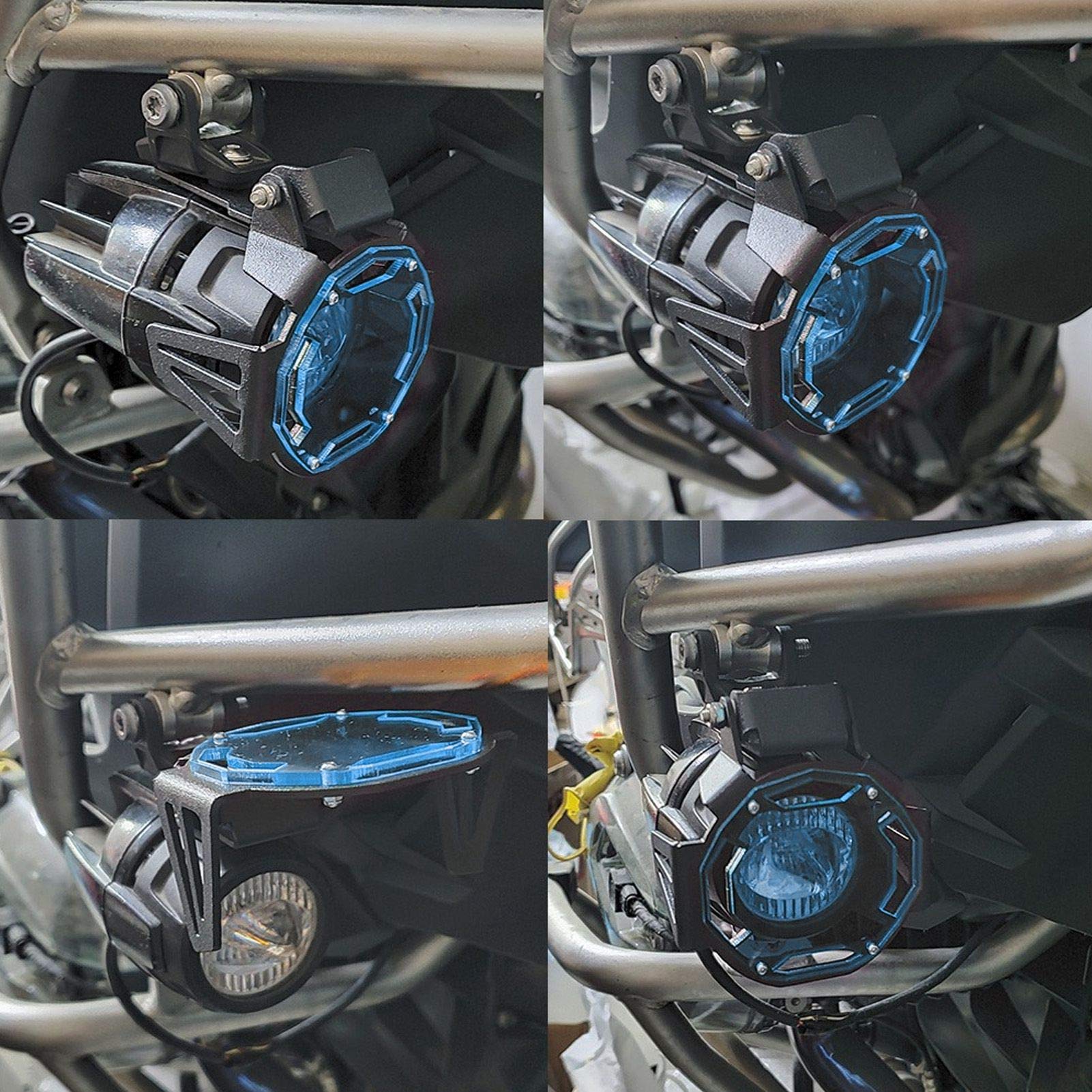 Śruba,Osłona przeciwmgielna motocykla, osłona ochronna lampy LED pasuje do R1200GS / R1250GS Adventure LC itp. (niebieski)