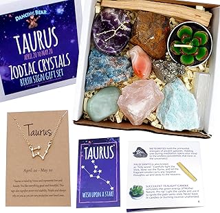 DANCING Taurus Zodiac Healing Crystals Gift Set