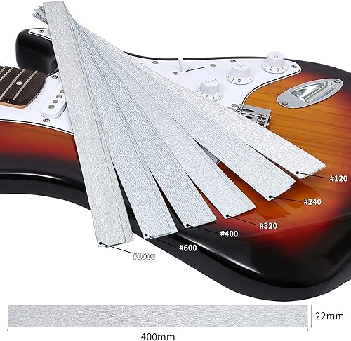 Miniatura 7 de Frautron El kit de herramientas de luthier de guitarra incluye viga de nivelación de trastes de 16 pulgadas, herramienta de configuración de borde