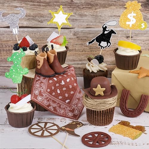 Miniatura 134 de Hooqict 26 piezas de decoraciones de pasteles de los años 80 y 90, decoraciones retro de los años 80 de hip hop con bolas de purpurina para cupcakes