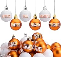 Vista 1 de 24 bolas colgantes de otoño para el día de Acción de Gracias, decoración colgante de bolas de cosecha de otoño de 1.6 pulgadas, bolas