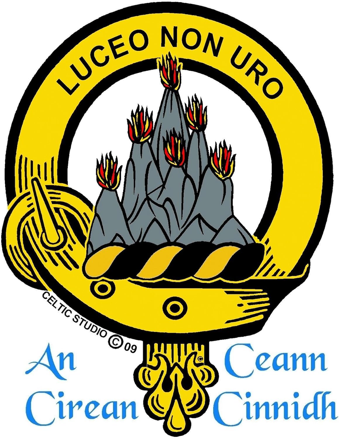 Scottish Clan Crest Sgian Dubh ~ MacKenzie