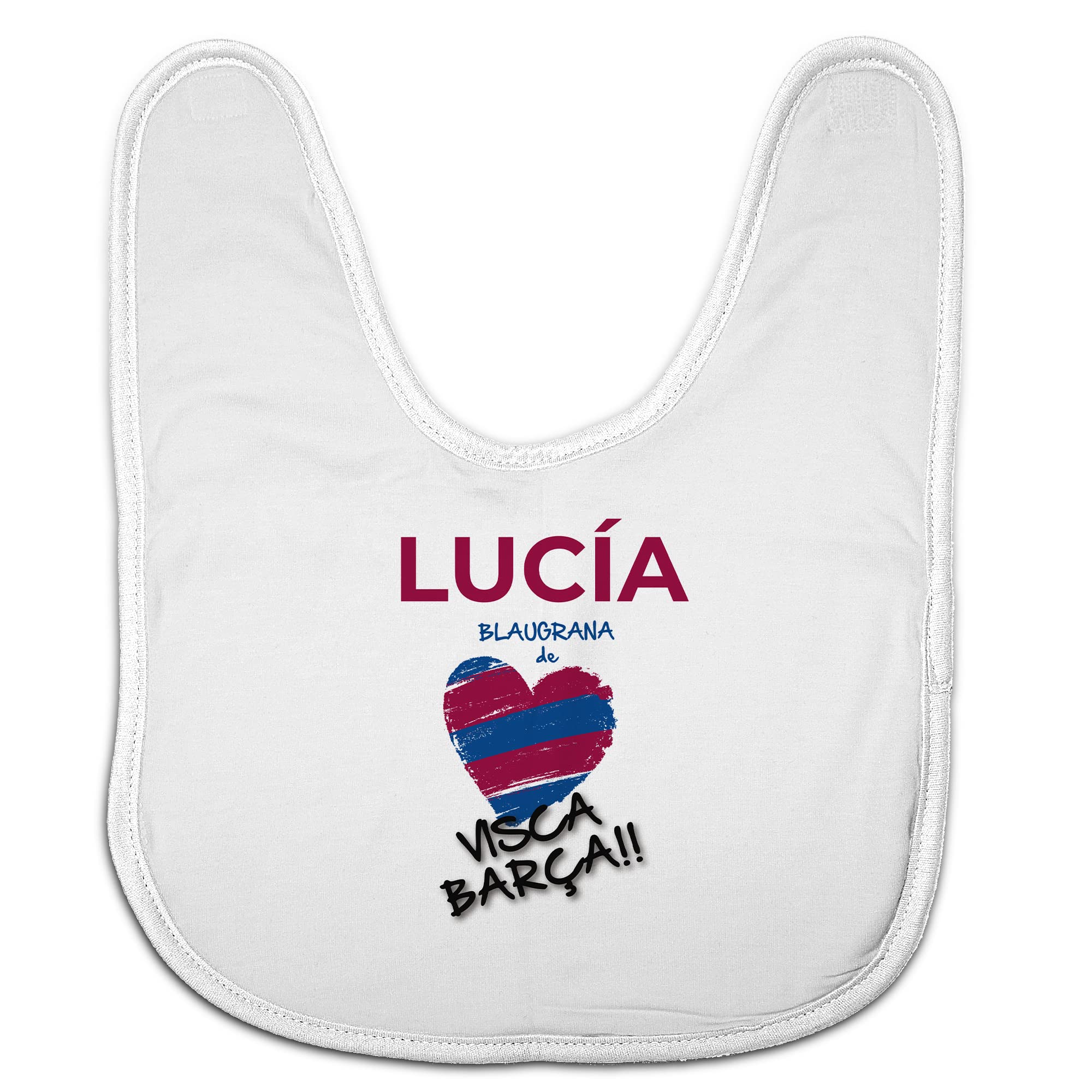 LolaPix Baberos Clubes. Babero Personalizado con Nombre. Babero de tu Equipo de fútbol. Bebé, niño, niña. Babero Infantil. Cierre Velcro. Regalos Personalizados diseños.