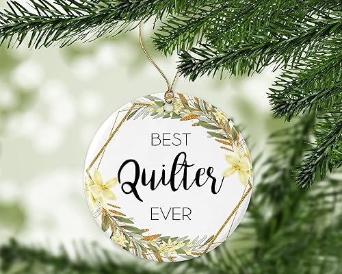 Miniatura 3 de Quilter Adorno de Navidad Regalo de adorno de Navidad para Quilter El mejor quilter del mundo Mejor quilter Regalos de edredón impresos en un