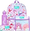 Squishmallows School Bag 4 Piece Set | Kids Backpack and Lunch Bag Set with Pencil Case and Water Bottle | Children's Backpacks | Official Merchandise NDSM85636