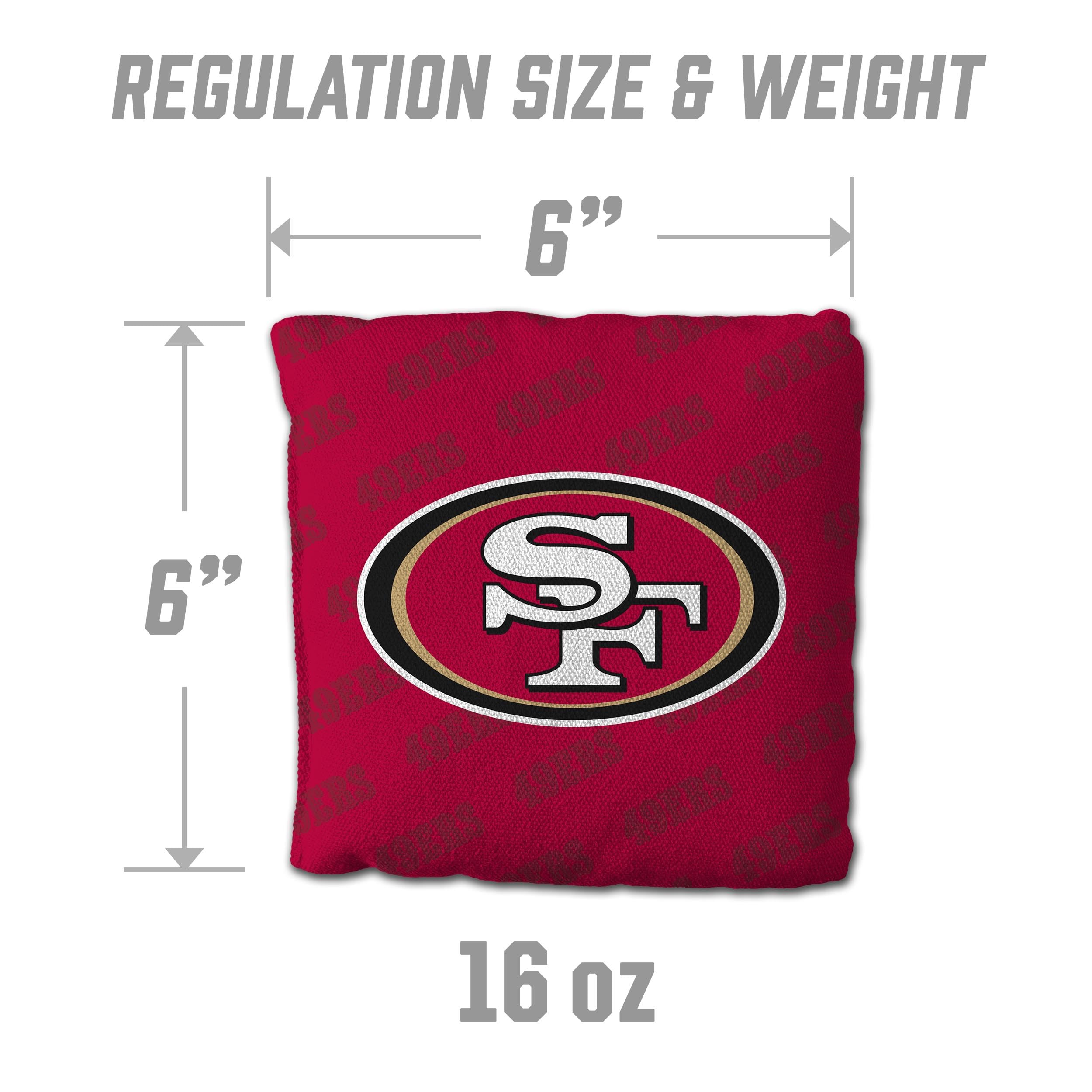 YouTheFan Offiziell Lizenziertes NFL Set mit 4 Cornhole Bags – Allwetterverordnung 15,2 x 15,2 cm Größe – entworfen in den USA