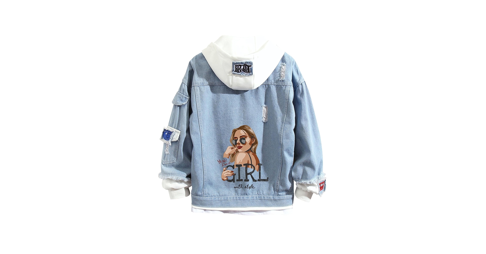 Lpstop Womens Jean Jacket Girl with Style Denim Jacket