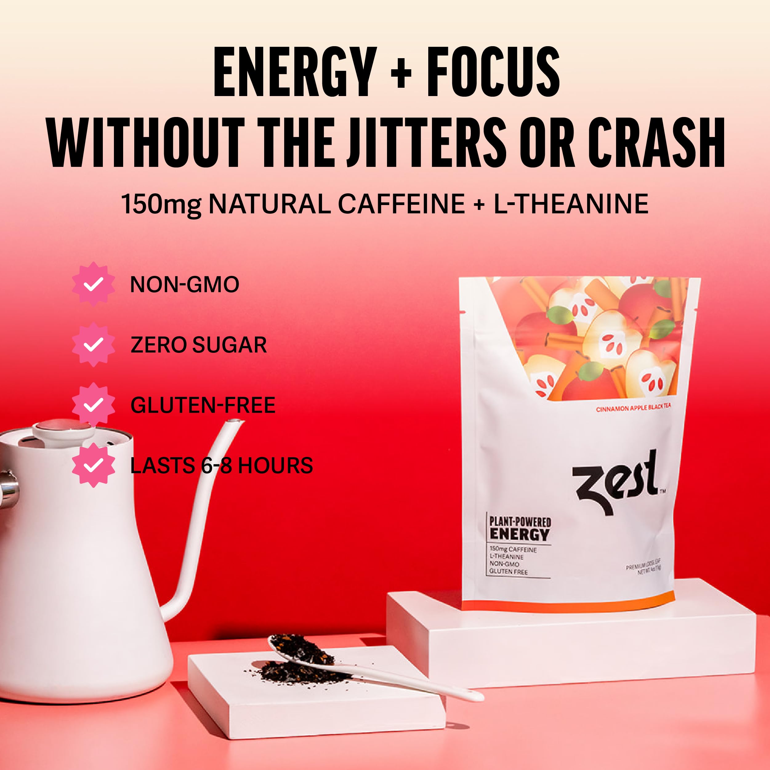 Amazon.com : Zest Energy Tea - Cinnamon Apple Spice High Caffeine