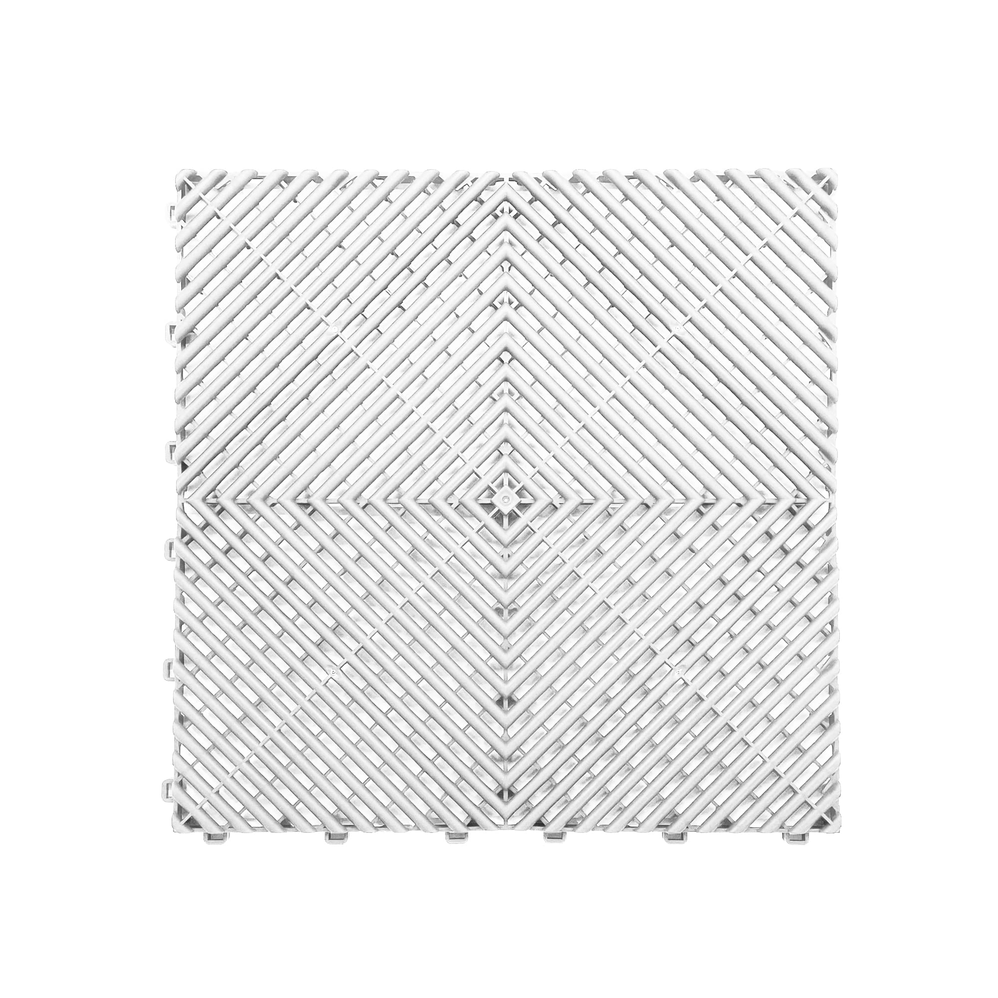 Nicoman Durable Garage Saunas Marquee Hot Tub Outdoor Camping Floor Tile | Drainage Channels, Heavy Duty |White (9 TILES)
