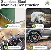 Vista 2 de Manguera de jardín de metal de 100 pies, manguera de agua de acero inoxidable con boquillas de aluminio Upgrage, flexible, resistente, ligera, sin