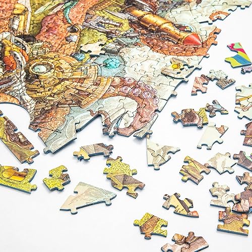 Miniatura 5 de HUNGRY MINDS Octopolis - Rompecabezas de 1000 piezas para adultos, rompecabezas desafiante y difícil con impresionante tema de pulpo, perfecto para