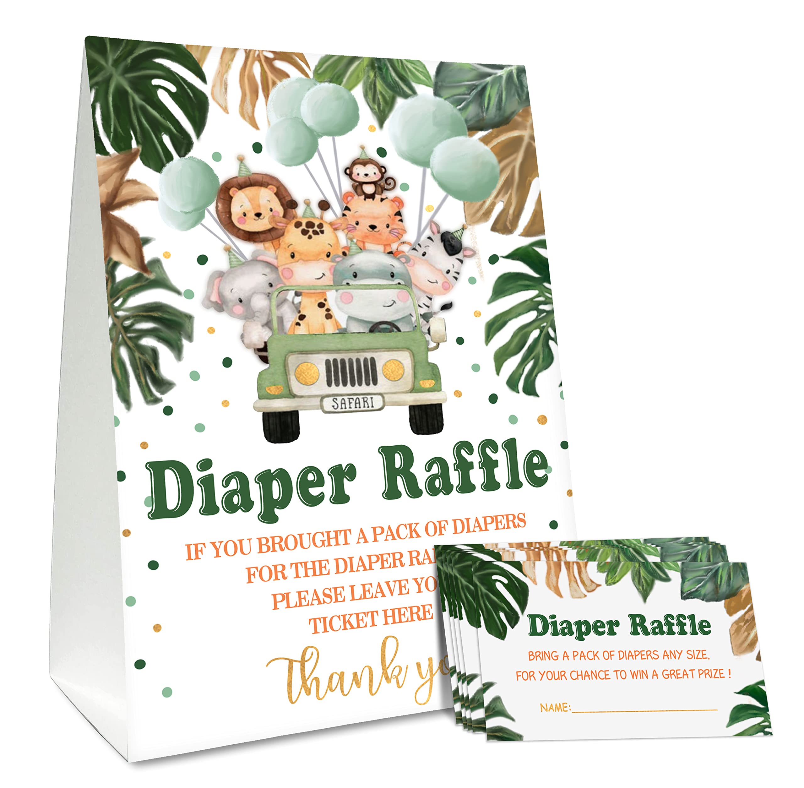 Buy Diaper Raffle Baby Shower Game, 1 Standing Sign and 50 Tickets