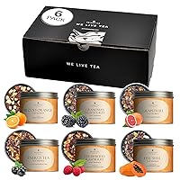 Vista 9 de Prime Tea - Juego de muestras de té de frutas - Caja de té de frutas variada con hierbas, frutas y especias, mezclas de té de hojas sueltas, surtido