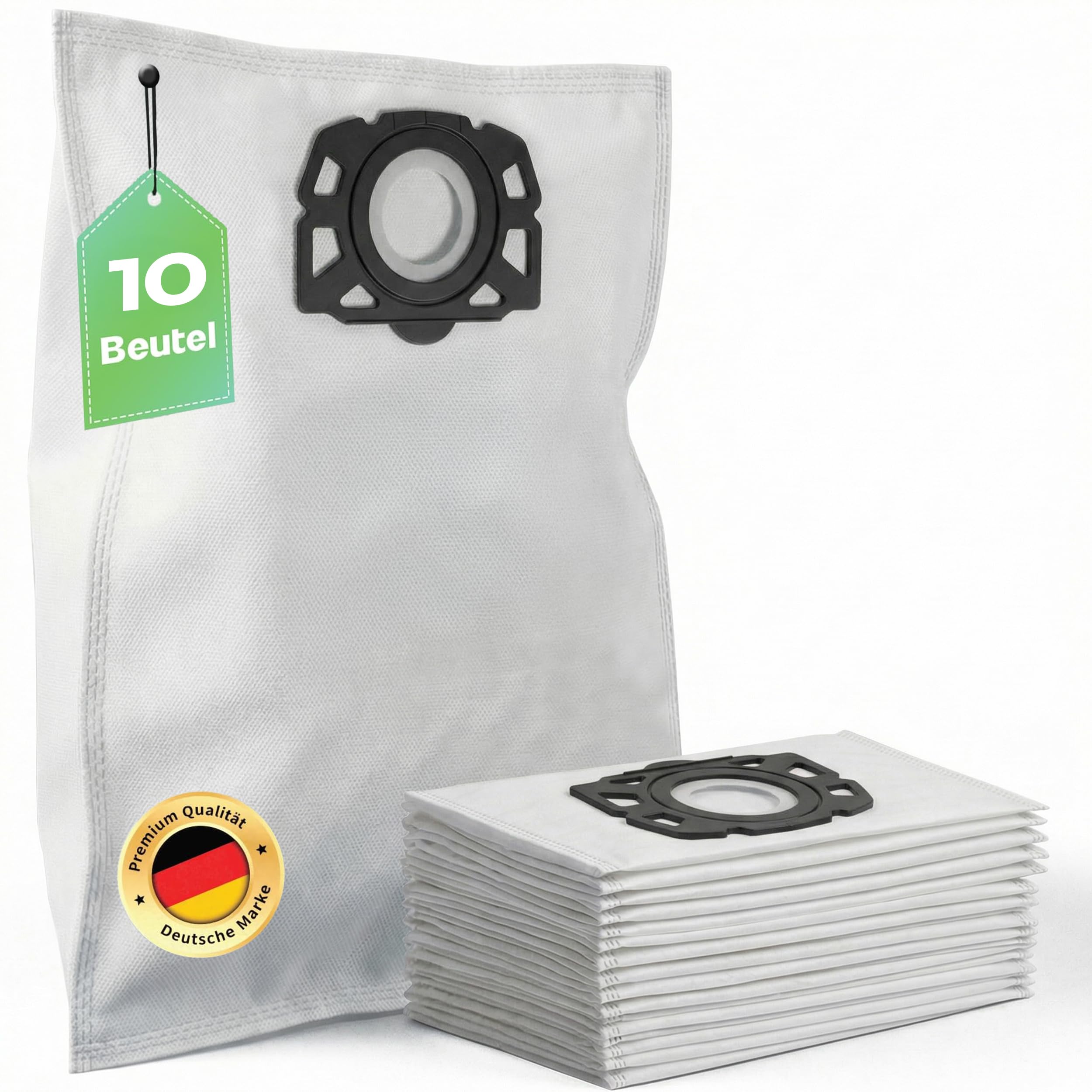10 bolsas para aspiradora Kärcher KFI 487, 2.863-006.0, Serie Kärcher MV4, MV5, MV6, WD4, WD5, WD6, húmedo y seco