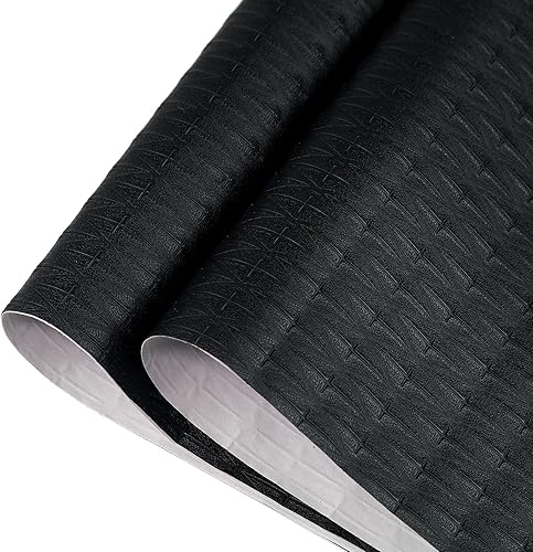 Miniatura 62 de 0001 - Papel tapiz negro autoadhesivo, textura de cocodrilo en relieve, fácil de despegar, papel adhesivo extraíble, para armario y dormitorio, 15.7