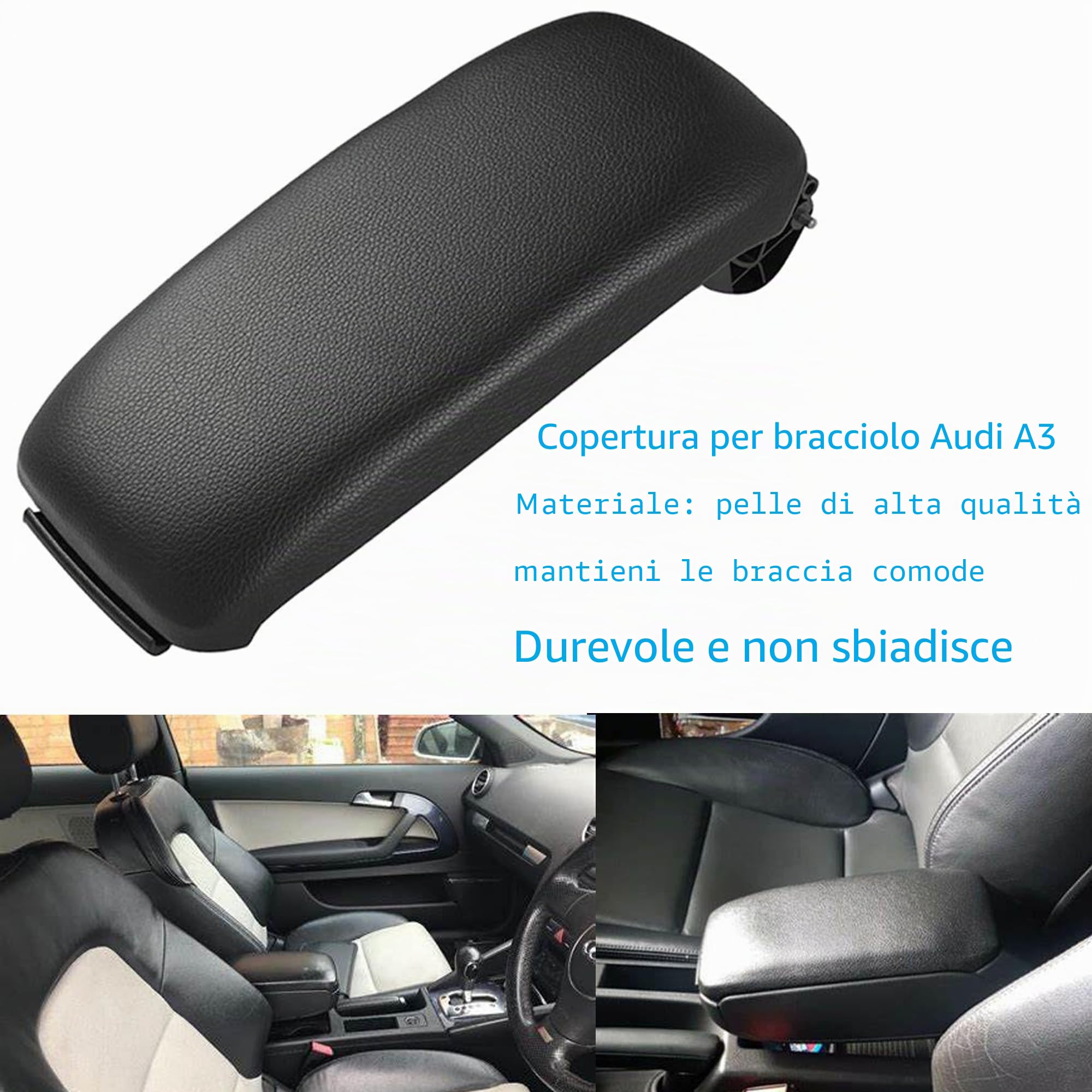 Heart Horse Coperchi braccioli per Auto, Copertura Console A3 Centrale bracciolo della Console Centrale Ricambio braccioli per A udi A3 8P 2003-2012